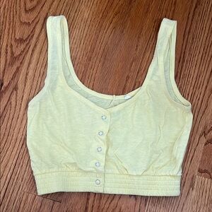 Pacsun Yellow Button-Front Women's Tank